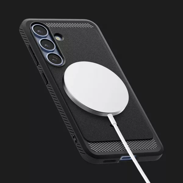 Чохол Spigen Rugged Armor MagSafe для Samsung Galaxy S25 (Matte Black)