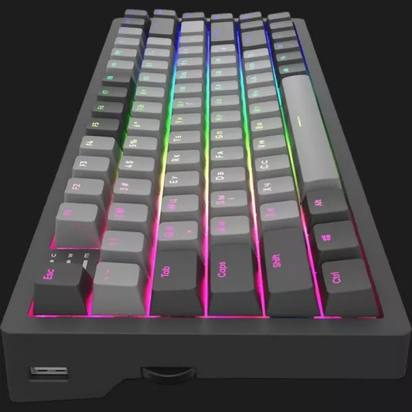 Клавіатура ігрова Dark Project KD83A Gateron Cap Teal ENG/UA (Black/Gray) (UA)