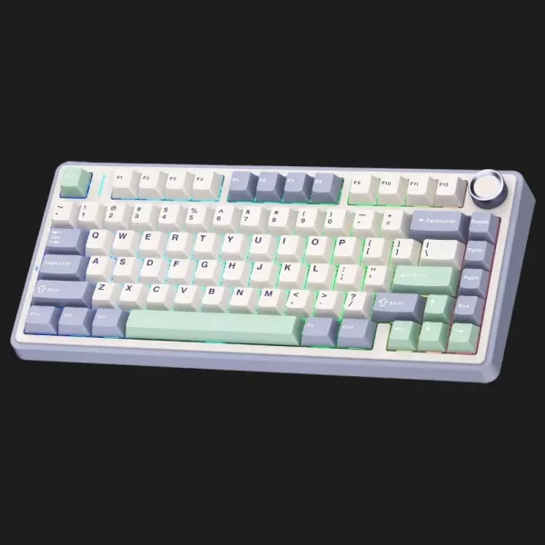Клавіатура ігрова AULA F75 Wireless (White/Lilac)